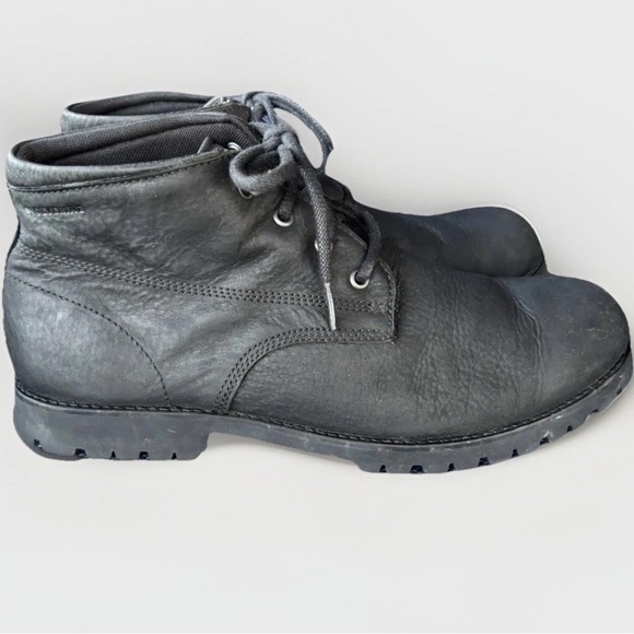 Wolverine DuraShocks Black Leather Biker Boots Men’s 10.5M Work Biker Chukka - Picture 1 of 10